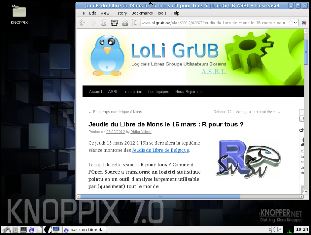 Screenshot knoppix 7