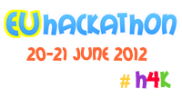 Logo EUhackathon, Bruxelles, 20-21 juin 2012